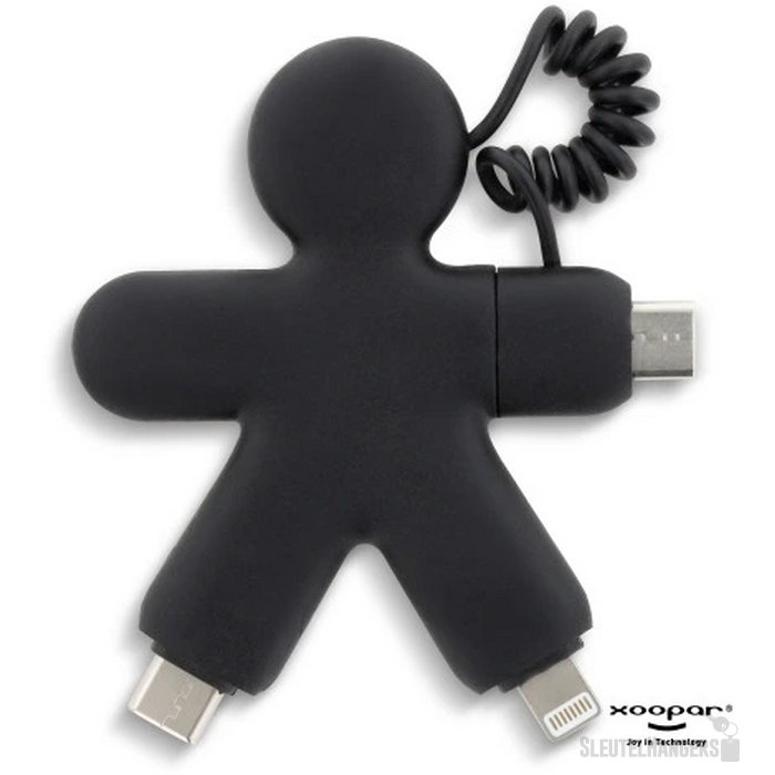 2064 | Xoopar Buddy Eco GRS Charging Cable zwart