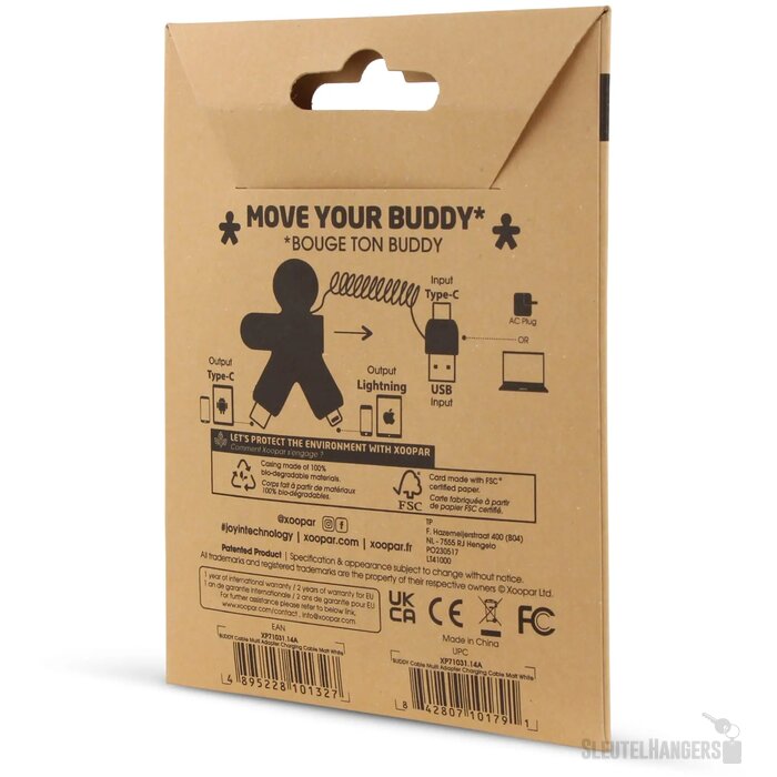 2064 | Xoopar Buddy Eco GRS Charging Cable zwart
