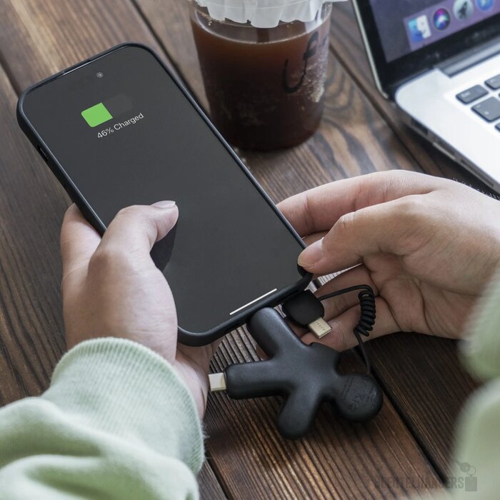 2064 | Xoopar Buddy Eco GRS Charging Cable zwart