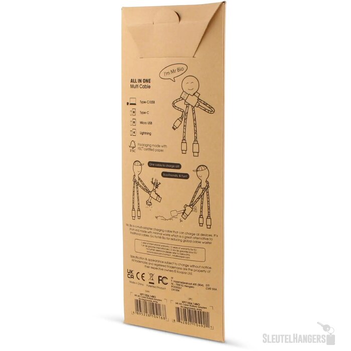 Xoopar Mr. Bio GRS oplaadkabel Zwart