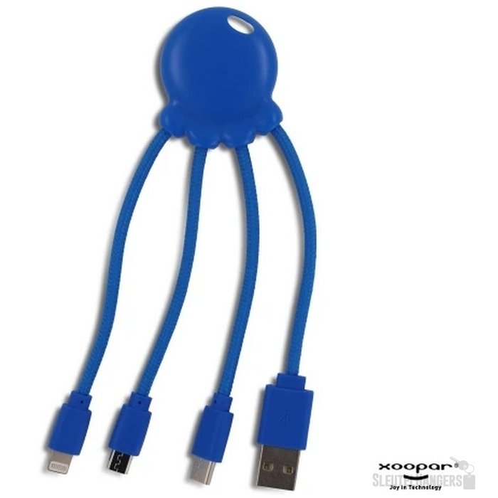 2087 | Xoopar Eco Octopus Ocean GRS Charging cable blauw