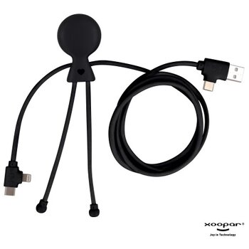 2089 | Xoopar Mr. Bio Long GRS Power Delivery Cable with data transfer zwart