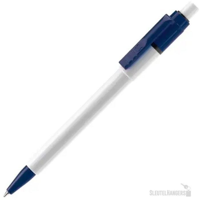 Balpen Baron Colour hardcolour wit / donker blauw