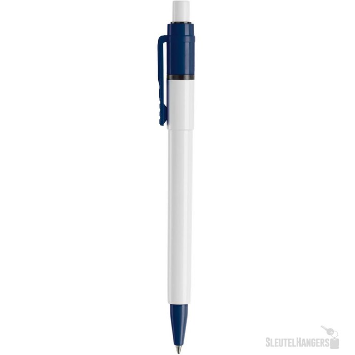 Balpen Baron Colour hardcolour wit / donker blauw