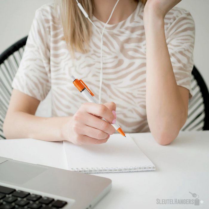Balpen Baron Colour hardcolour wit / oranje