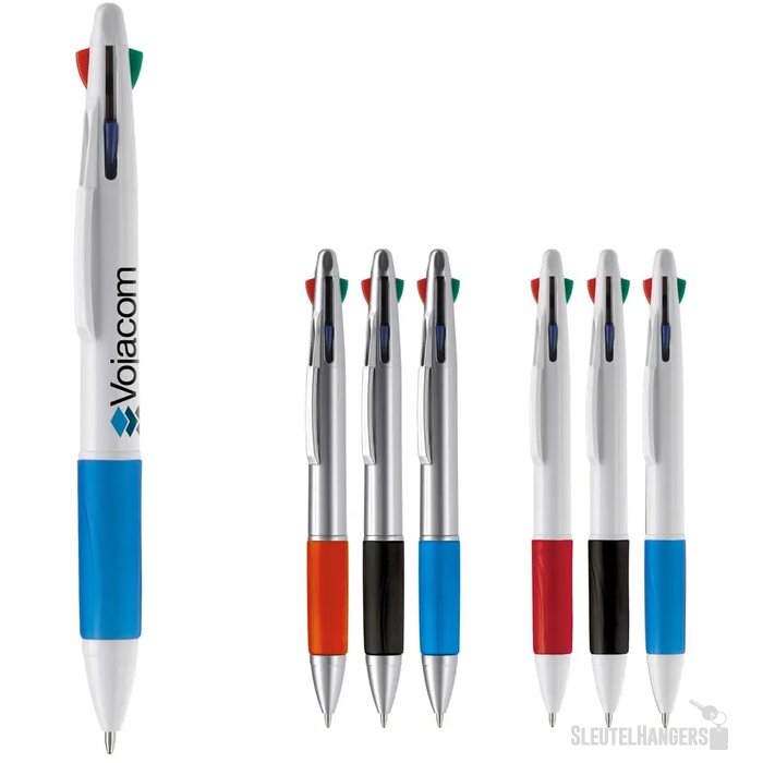 Balpen 4 kleuren hardcolour