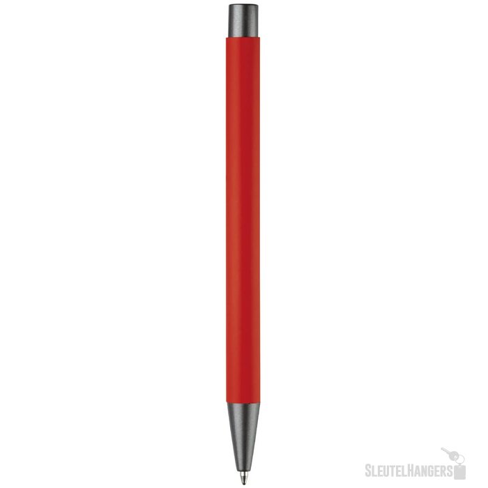 Balpen metaal New York rubberised rood