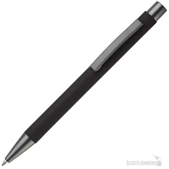 Balpen metaal New York rubberised zwart