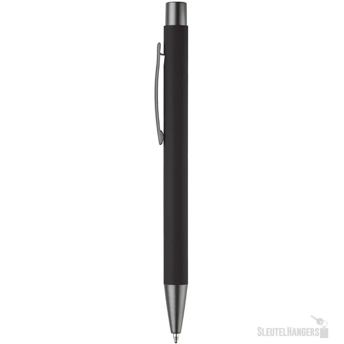 Balpen metaal New York rubberised zwart