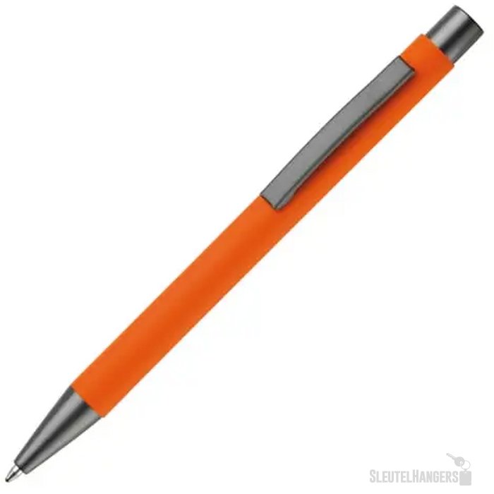 Balpen metaal New York rubberised oranje
