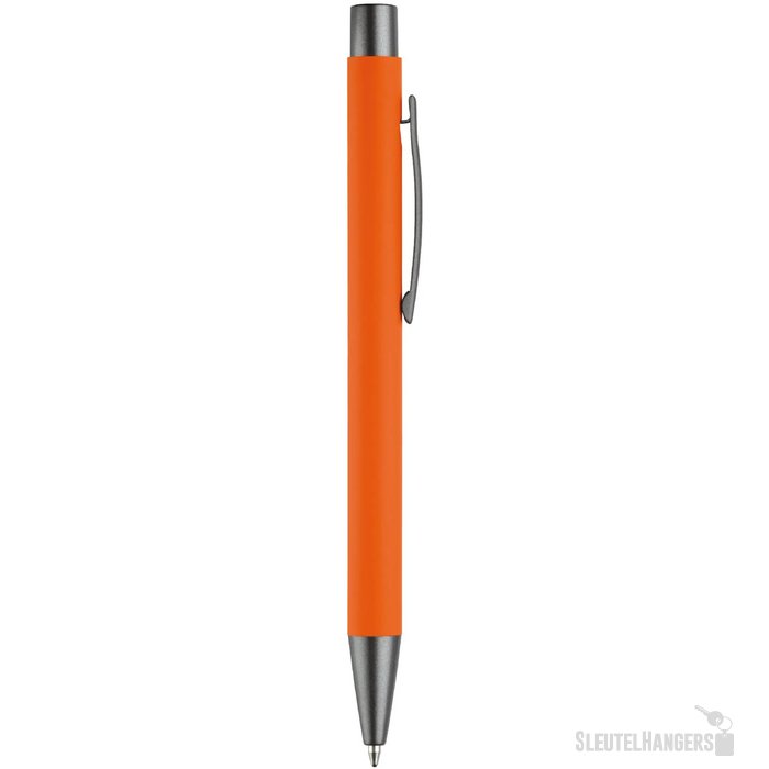 Balpen metaal New York rubberised oranje