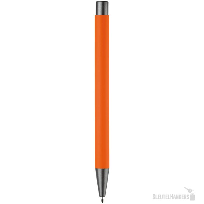 Balpen metaal New York rubberised oranje