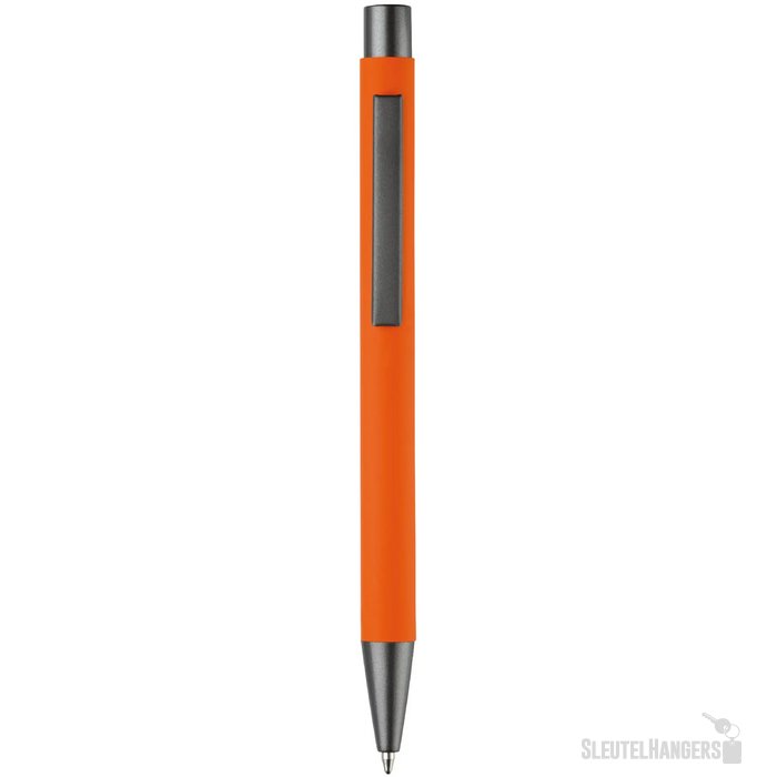 Balpen metaal New York rubberised oranje
