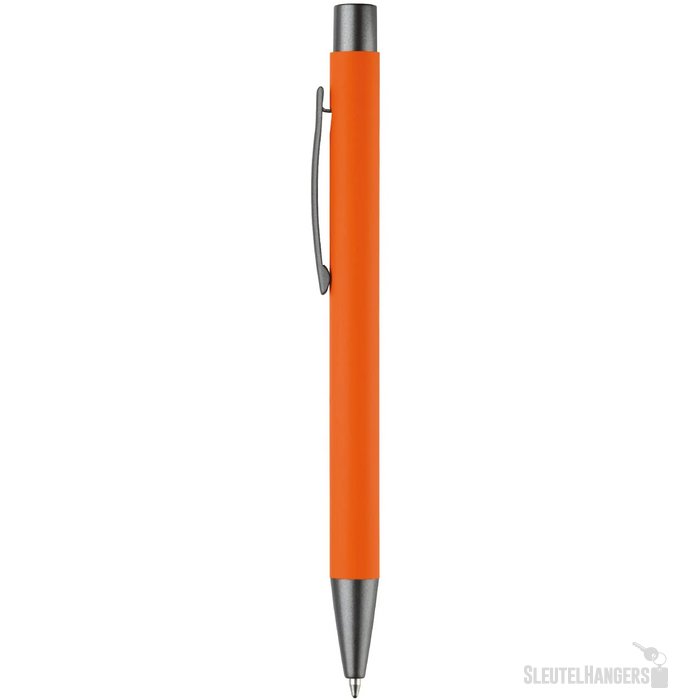 Balpen metaal New York rubberised oranje