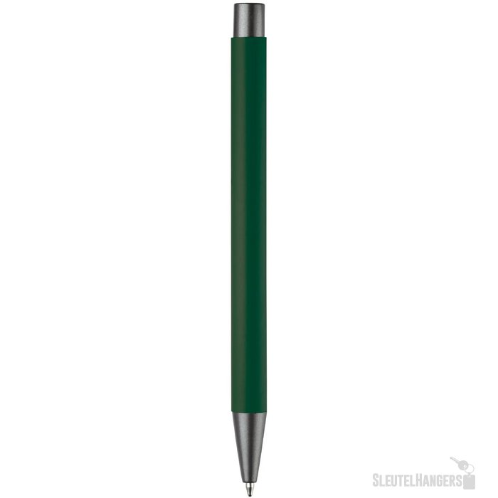 Balpen metaal New York rubberised donker groen