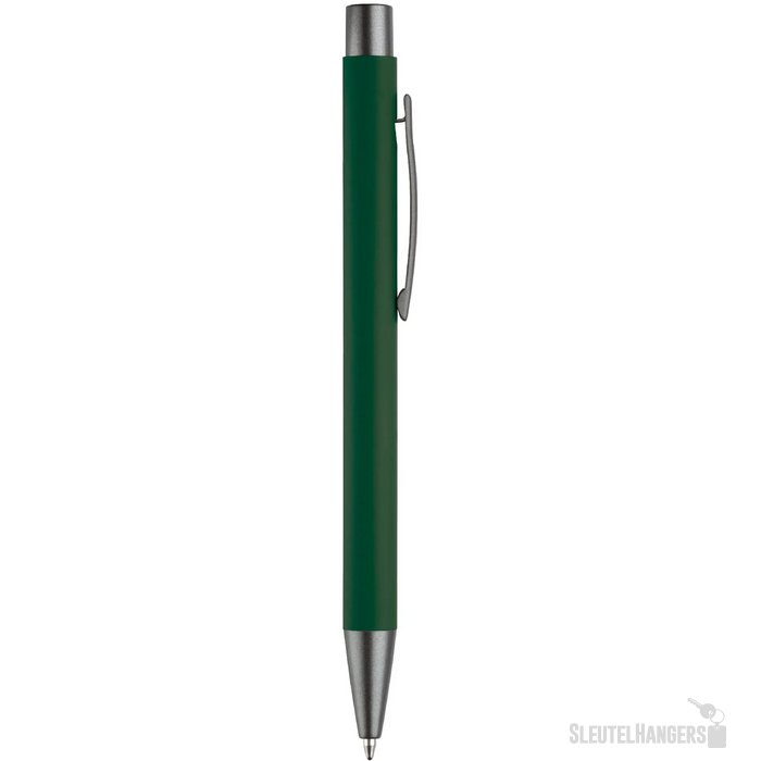 Balpen metaal New York rubberised donker groen