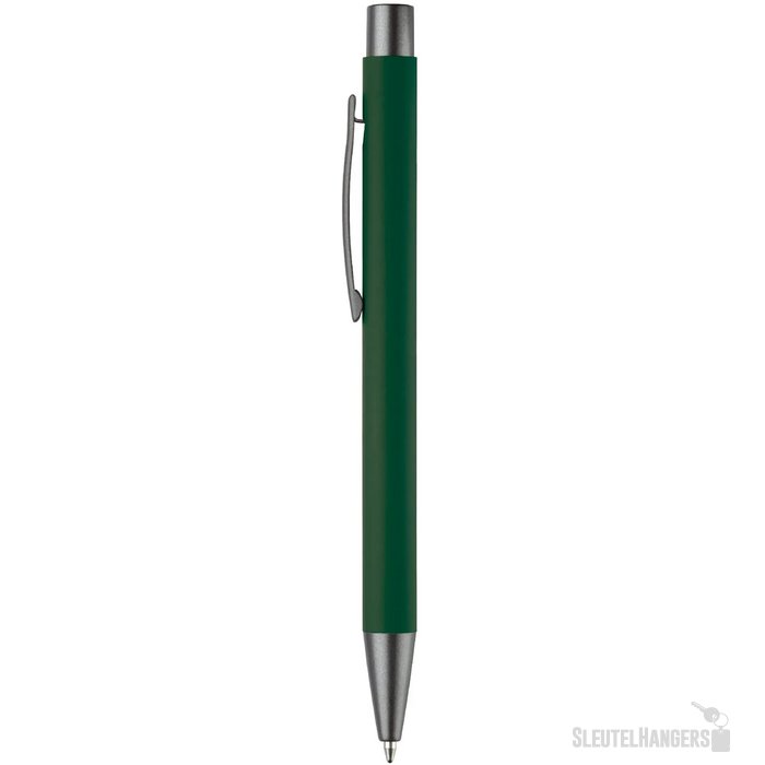 Balpen metaal New York rubberised donker groen