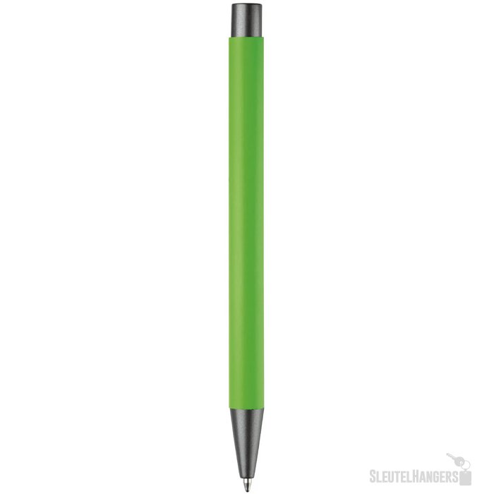Balpen metaal New York rubberised licht groen