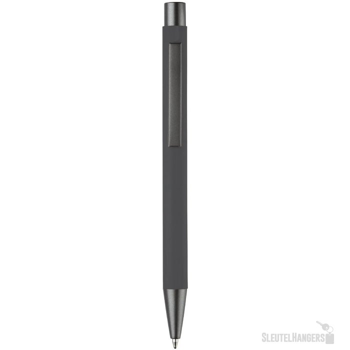 Balpen metaal New York rubberised grijs