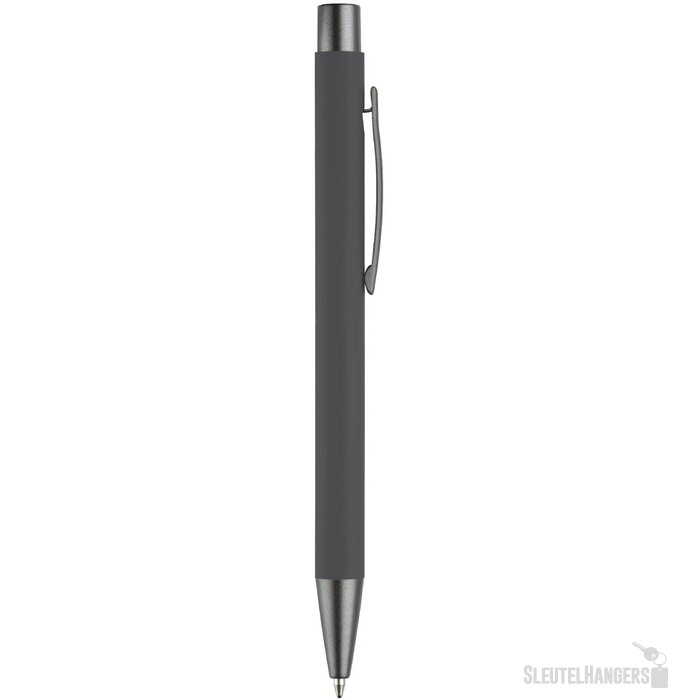 Balpen metaal New York rubberised grijs