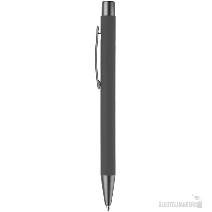 Balpen metaal New York rubberised grijs