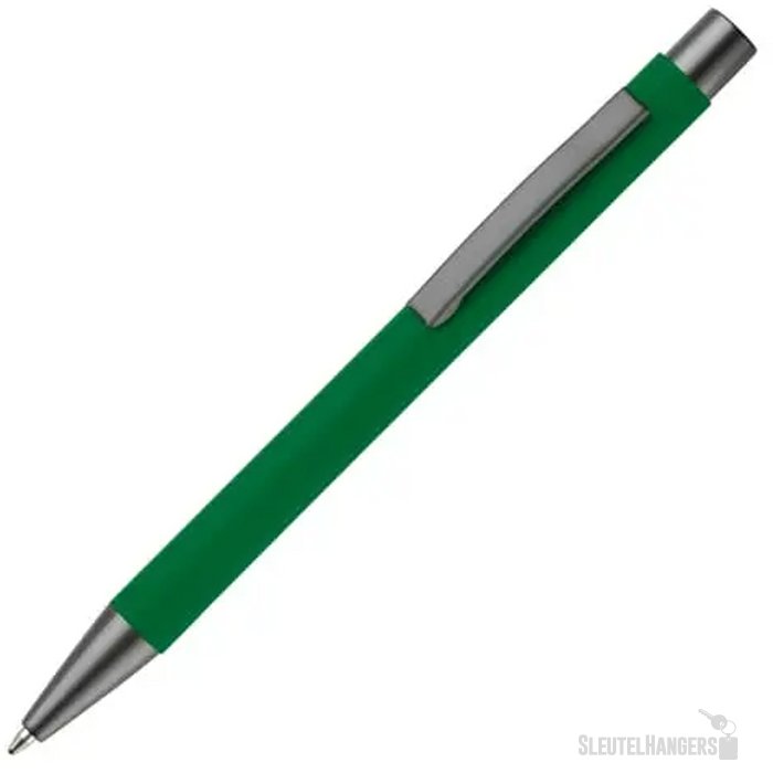 Balpen metaal New York rubberised groen