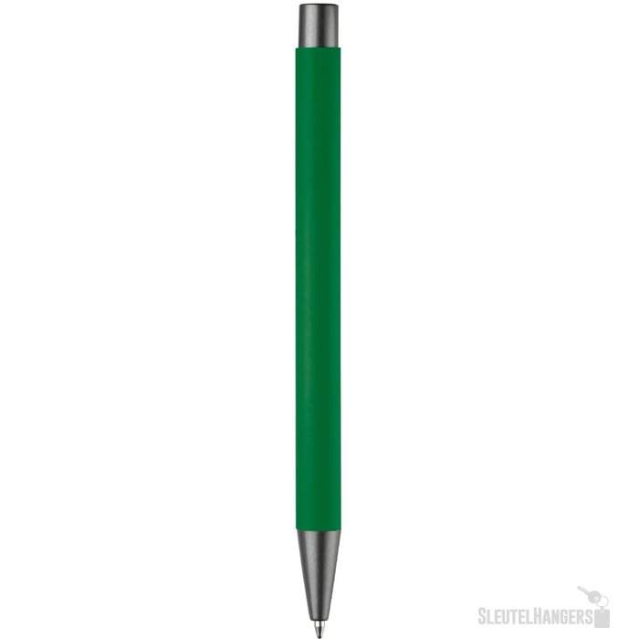 Balpen metaal New York rubberised groen