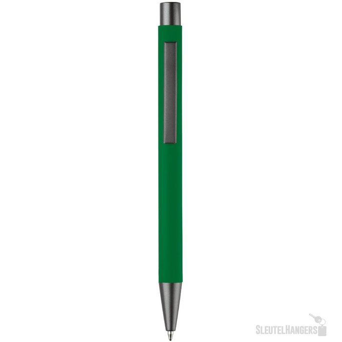 Balpen metaal New York rubberised groen