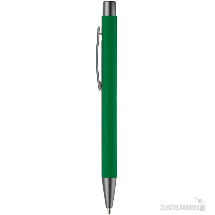 Balpen metaal New York rubberised groen
