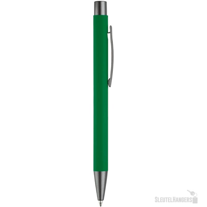 Balpen metaal New York rubberised groen