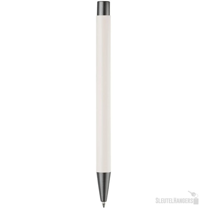 Balpen metaal New York rubberised wit