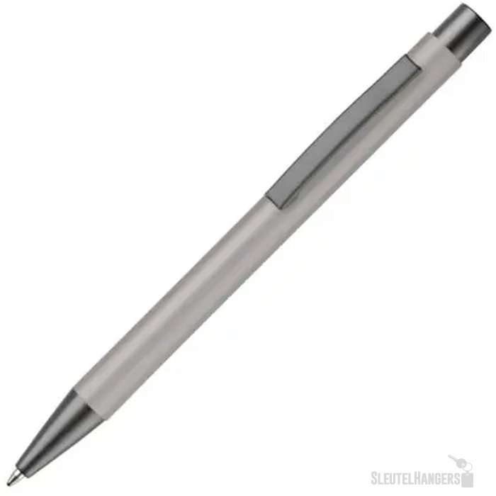 Balpen metaal New York rubberised licht grijs