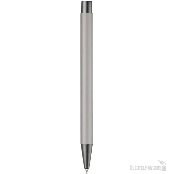 Balpen metaal New York rubberised licht grijs
