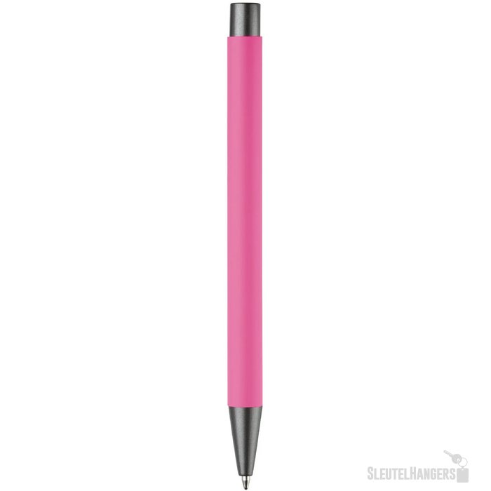 Balpen metaal New York rubberised roze