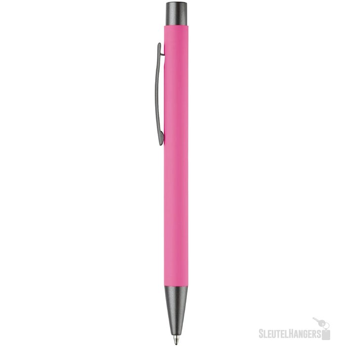 Balpen metaal New York rubberised roze