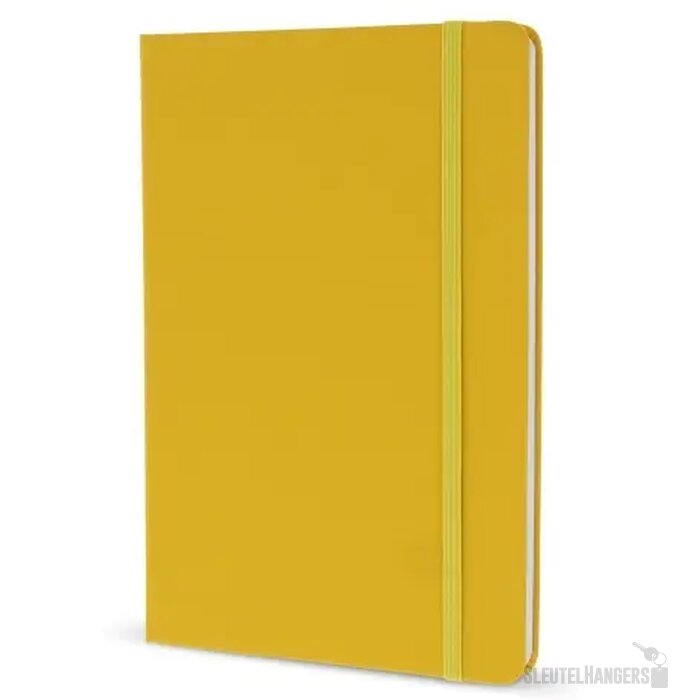 A5-notitieboek van PU met FSC-pagina's geel