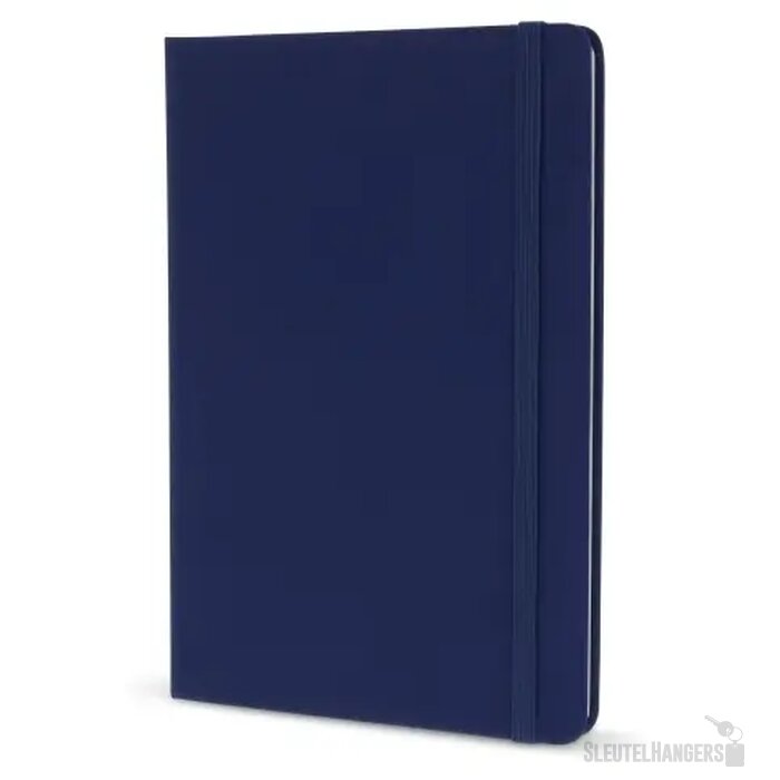 A5-notitieboek van PU met FSC-pagina's donkerblauw