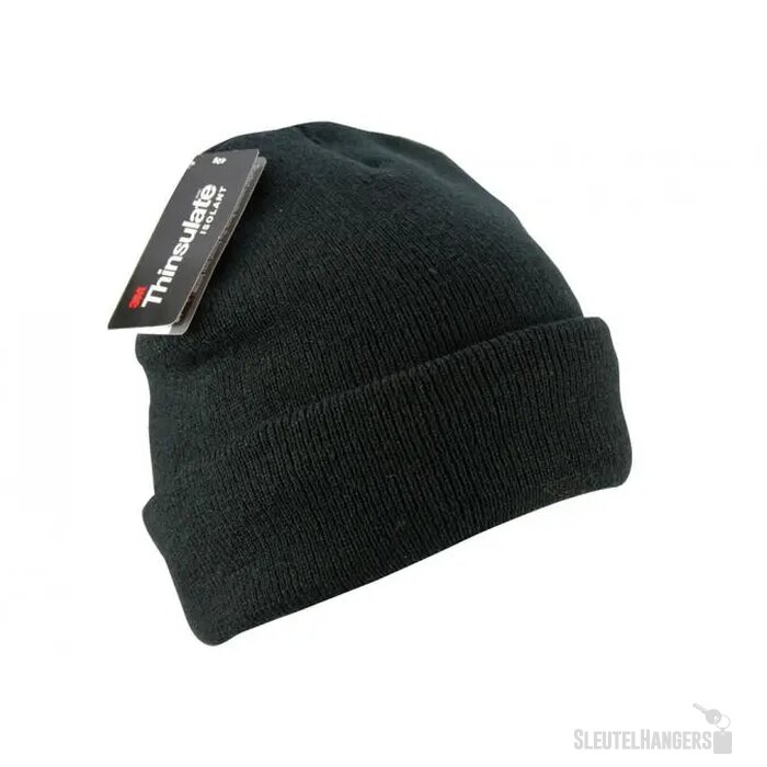 Acryl Knitted Hat Met Thinsulate Zwart