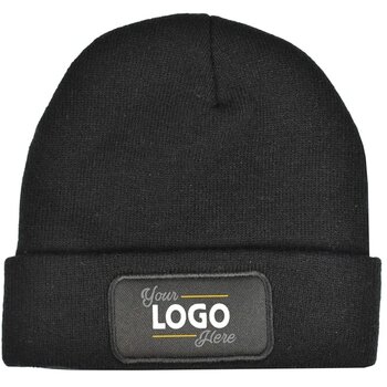 Beany Gebreide Muts Zwart Beany Gebreide Muts Zwart