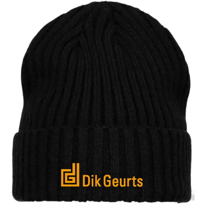 Grof Gebreide Muts Zwart