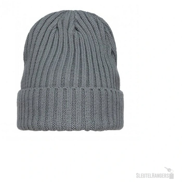 Grof Gebreide Muts Grijs