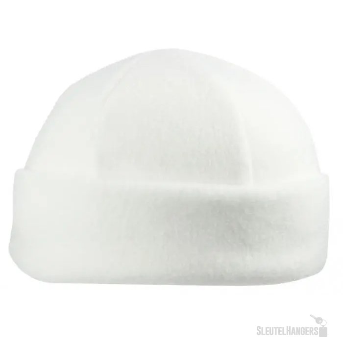 6 Panelen Fleece Muts 280 Gr/m2 Wit