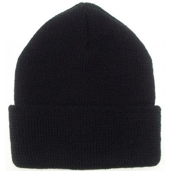 Gebreide Wintermuts 50%wol/50%acryl Zwart