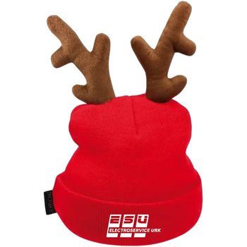 Gebreide Rendiermuts Rood