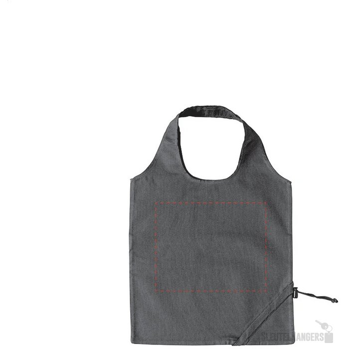 Stawberry Cotton Opvouwbare Tas Zwart