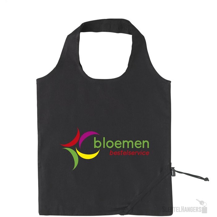 Stawberry Cotton Opvouwbare Tas Zwart