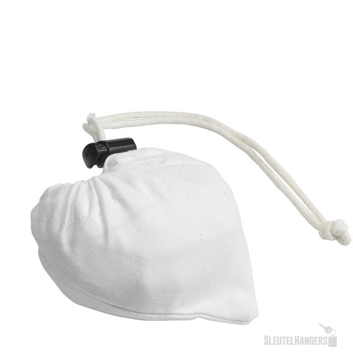 Stawberry Cotton Opvouwbare Tas Wit