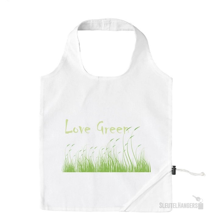 Stawberry Cotton Opvouwbare Tas Wit