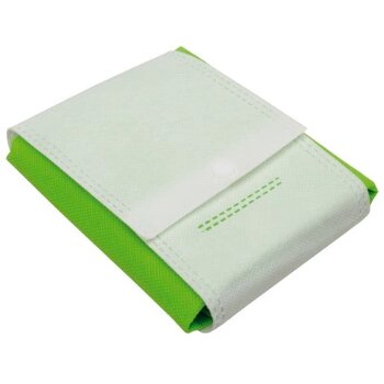 Opvouwbare boodschappentas met drukknoop 80 gr/m2 lichtgroen