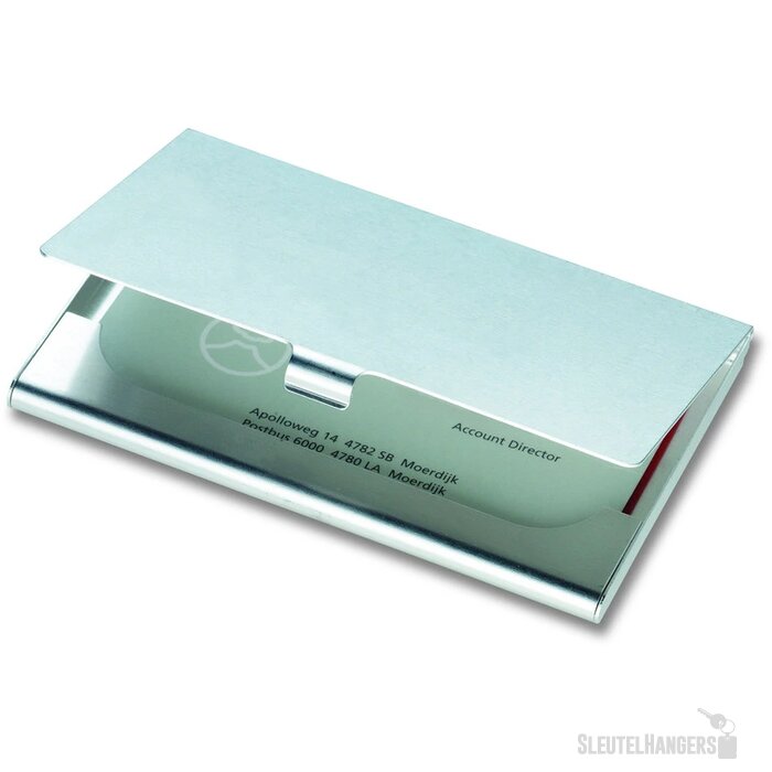 Aluminium visitekaarthouder Zilver